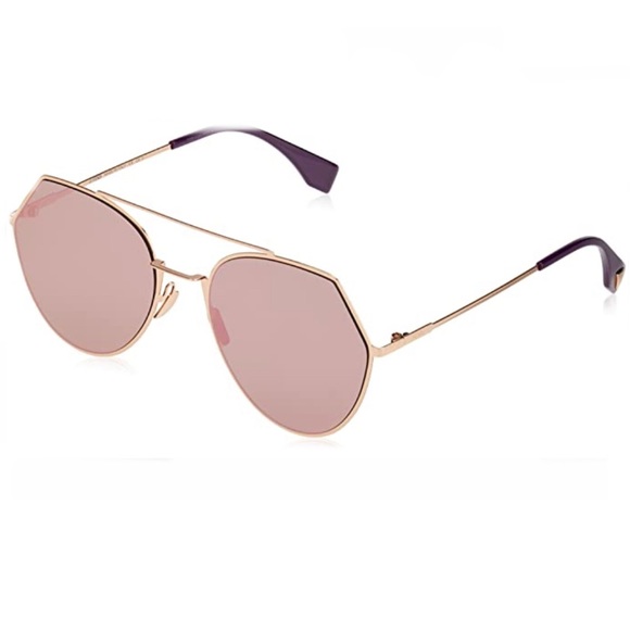 Fendi Accessories - Fendi Eyeline Sunglasses in Gold Copper aviators